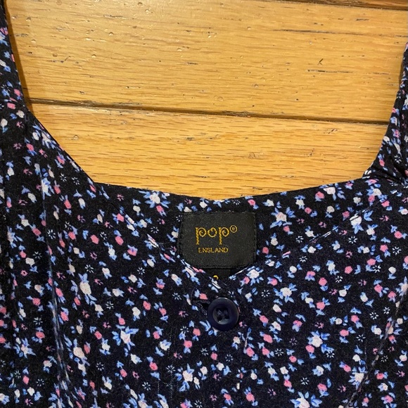 FLORAL Spring Button-Down Dress w/ Cinch Back - Size 2 - Picture 2 of 7